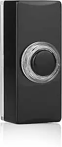 Universal Doorbell Button - Backlit - Bi-Wire Installation - Black