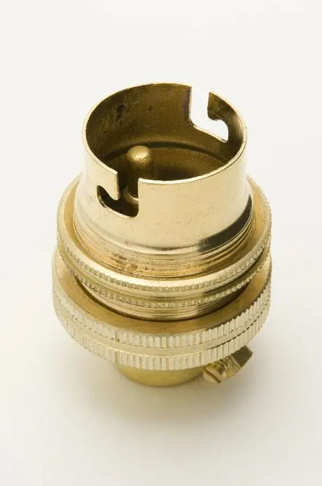 Bayonet Cap BC - B22 Shade ring Lampholder Brass