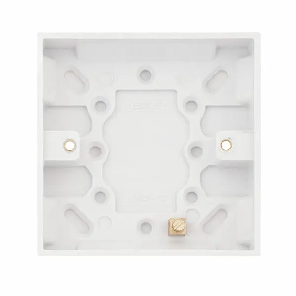 Selectric Square Edged 1 Gang Surface Pattress Box – 16mm Deep