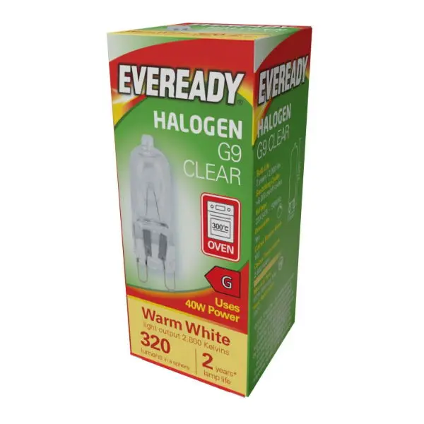 Halogen G9 Oven Appliance Capsule 320lm 40W 2,800K (Warm White)