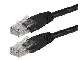 2m Black Cat5e Ethernet Patch Lead