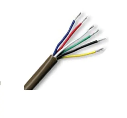 6 Core TCCA Type 3 Alarm Cable Cable Brown PVC (Cut Length Sold By The Metre) 