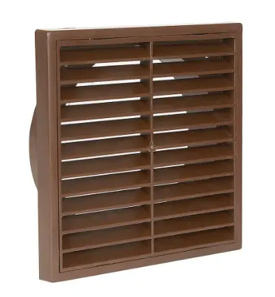 150mm Louvred Grille Brown