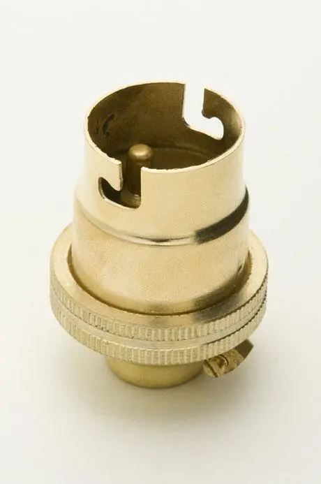 Bayonet Cap BC - B22 Plain Liner Brass Lampholder