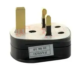 UK Mains Plug with 13A Fuse, Black