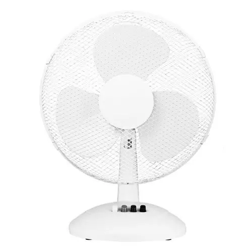 12" 3 Speed Desk Fan White 