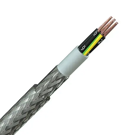 3 x 4.0mm² SY PVC Steel Braided Multicore Clear (Cut Length Sold By The Metre)  