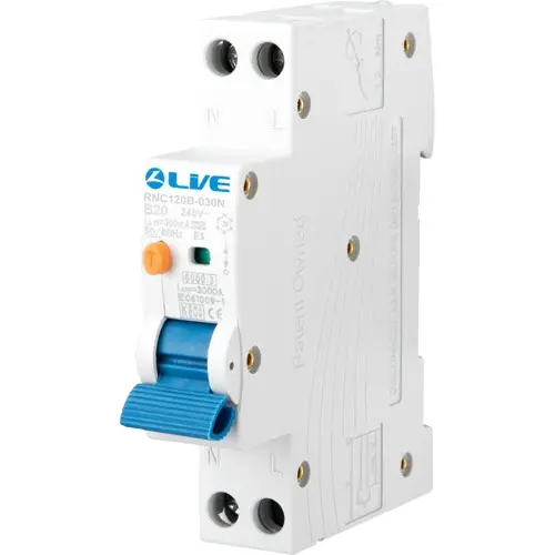 Live SRN 32A 1P+N 6kA B Curve 30mA Bidirectional RCBO Type A