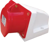 ESR 32a 415V 5 Pin (3P+N+E) Red Industrial Surface Socket M25 Thread IP44