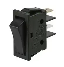 Black Rocker Switch, SPST, 250V AC, 16A