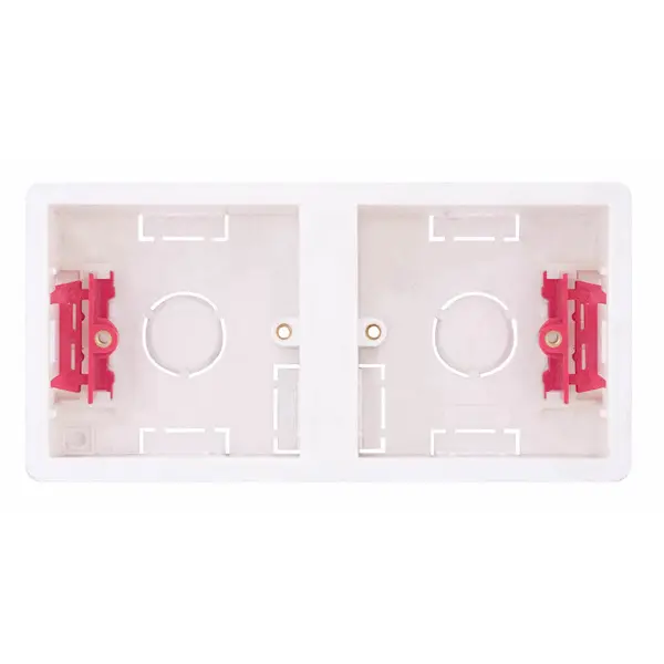 Selectric Square Edged 2 Gang Dry Lining Box – 35mm Deep – Dual (2 x 1 Gang)