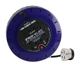 4 Gang Mains Extension Cassette Reel, 10A, 10m