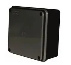 IP56 Black Thermoplastic Junction Box Enclosure - 100x100x50mm