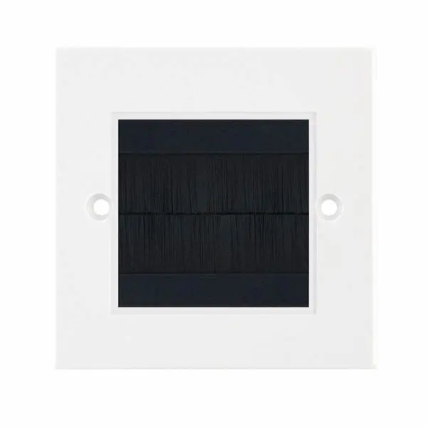 Selectric Euro Media/Data Plates 2 Aperture Brush Plate – White with Black Brush