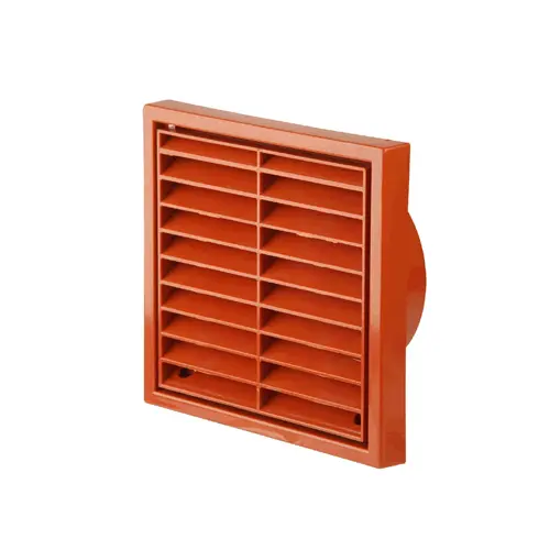 100mm Louvred Grille – Terracotta 