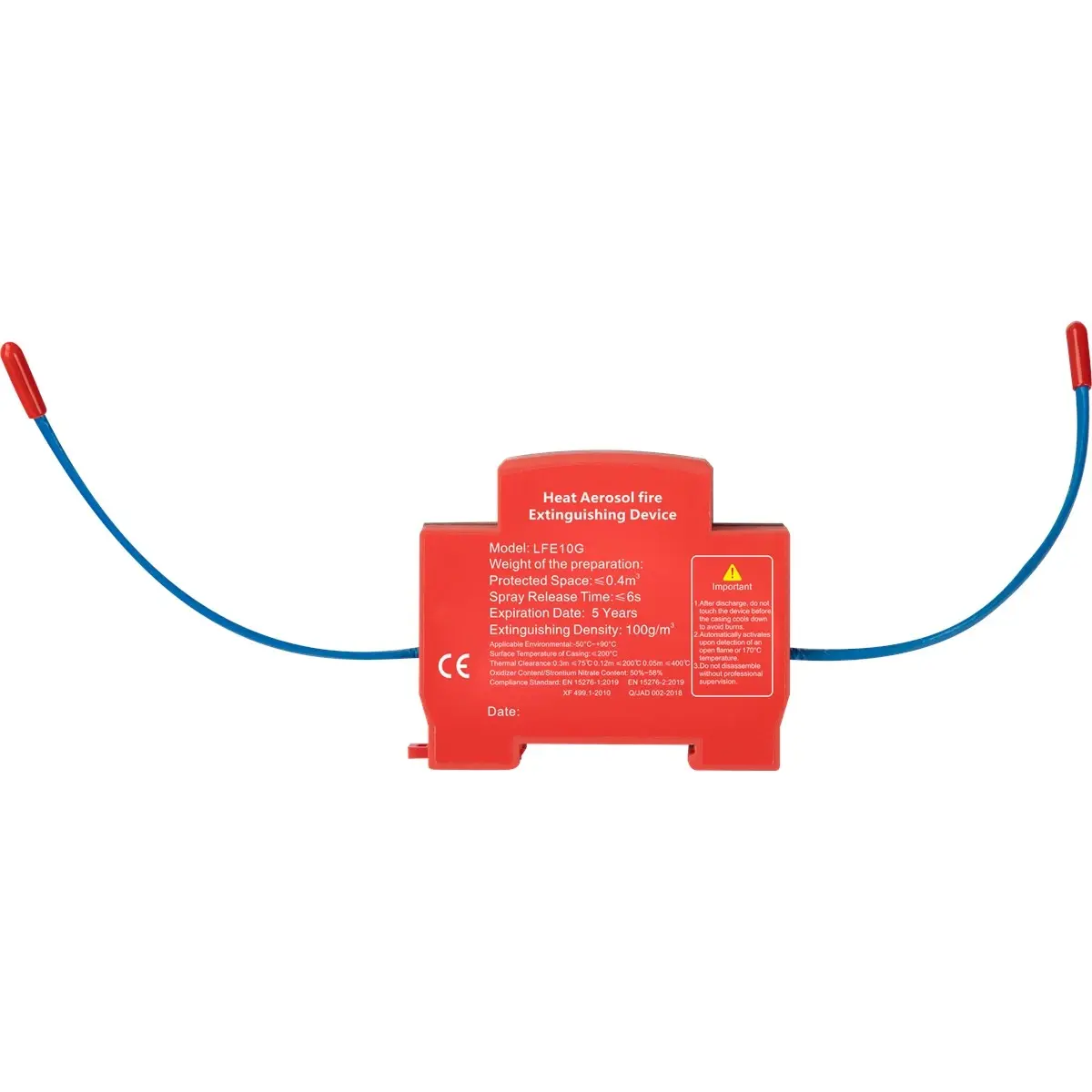 Live Din Rail Aerosol Fire Extinguisher Device