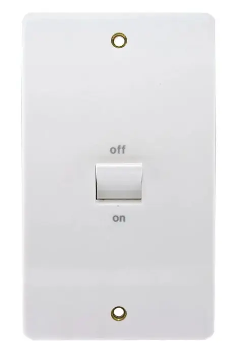 MK Logic K5205WHI 45A double pole Cooker Switch 2 Gang White.