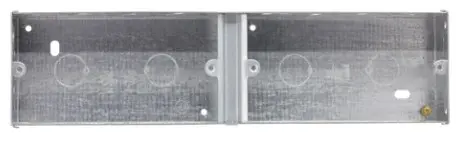 2G + 2G Dual 35mm Flush Galv Box 