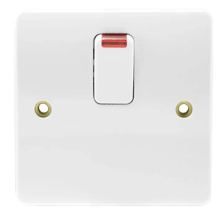 MK Logic K5423WHI 20A double pole Switch Flex with neon indicator white