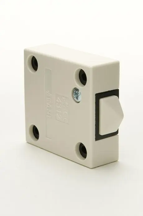 2A Surface Push to Make Door Switch White