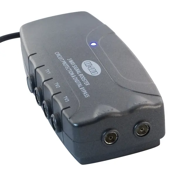 Selectric OXI-GOLD Audio, Visual and Digital Accessories 3 Way Booster Box with Digital Bypass and Circuit Protection 