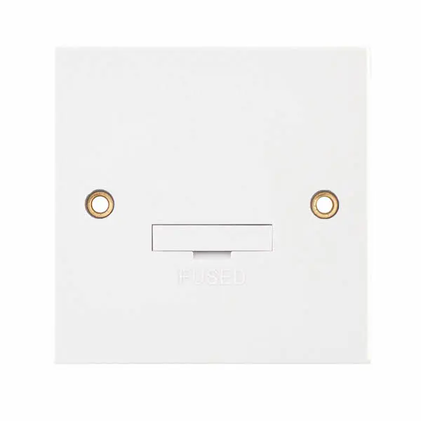 Selectric Square Edged 13 Amp Fused Connection Unit – Unswitched
