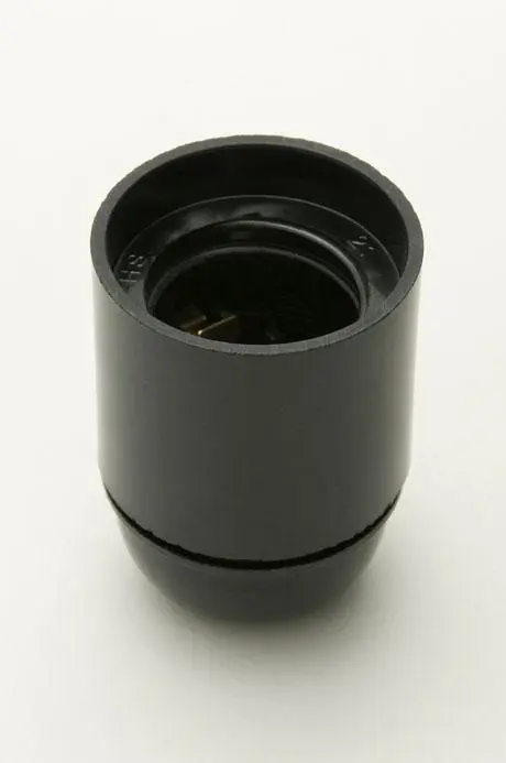 Edison Screw ES - E27 Black Plastic Plain Liner Lampholder