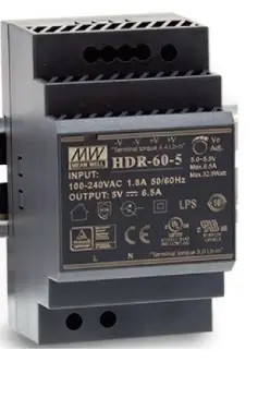 Meanwell 12VDC 4.5 Amp Din Rail Mount Switch Mode Power Supply