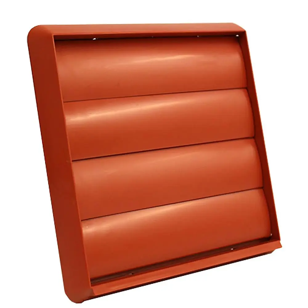 Gravity Shutter Grille Terracotta 150mm/6Inch Outside Dia 180 x 180mm 