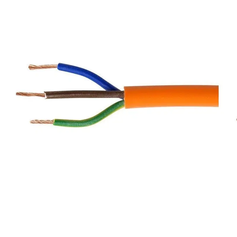 3183Y 0.75mm Flexible Power Orange PVC (H05VV-F 3G0.75) (Cut Length Sold By The Metre)  