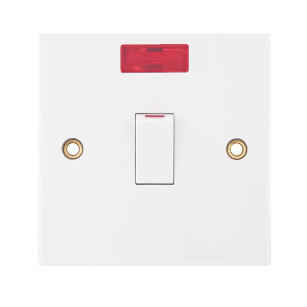 Selectric Square Edged 20 Amp DP Switch with Neon