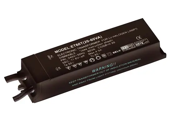 12V transformer 20W - 60W dimmable