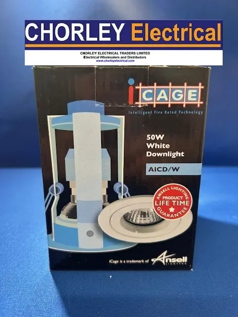 Ansell iCage AICD/W  50W die-cast downlight - White