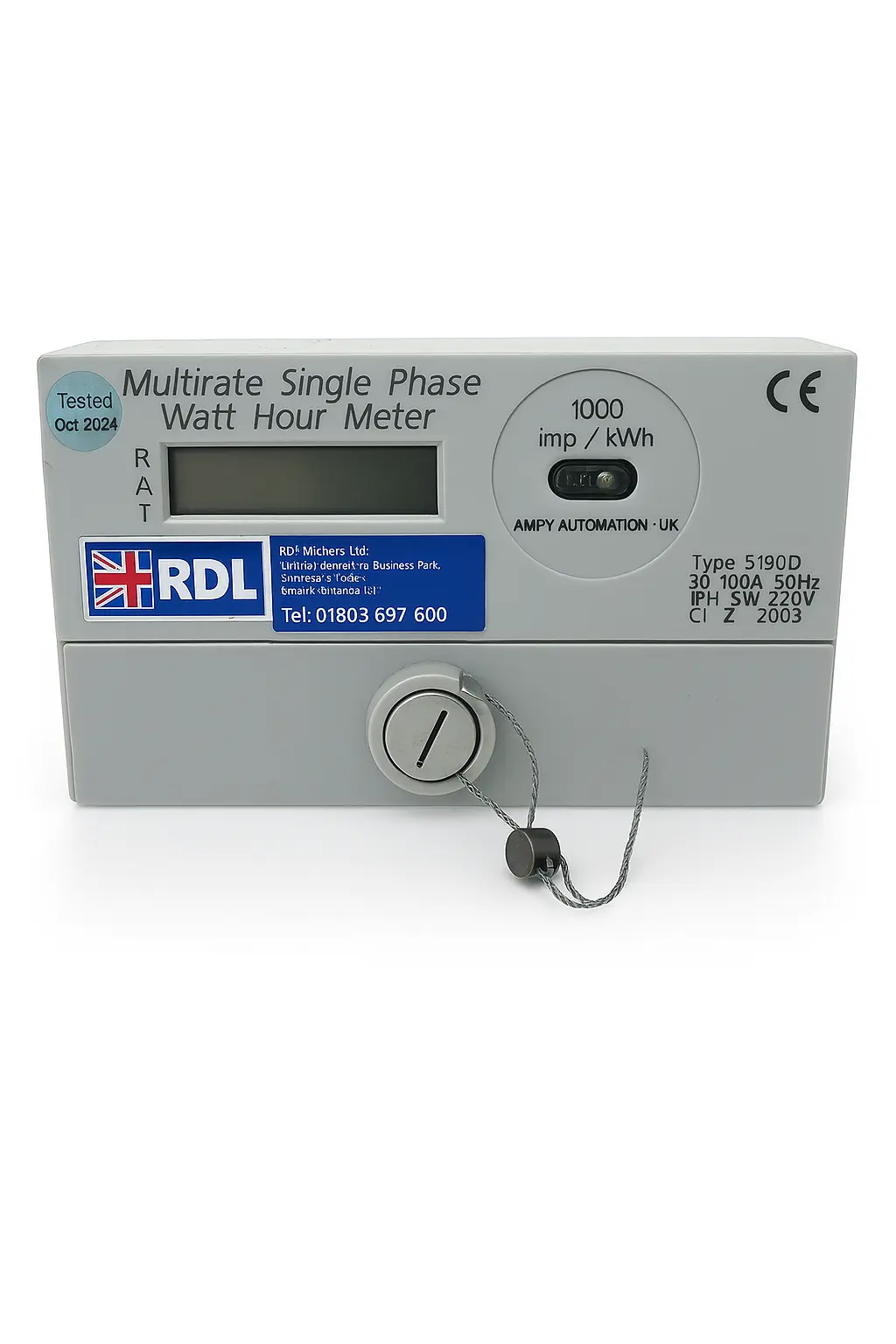 A single phase electronic meter with LCD readout. It has a max load of 100A and comes fully tested and reconditioned.