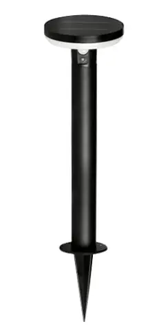 Antheia LED Solar Bollard  IP54 with warm white LED bulbs.