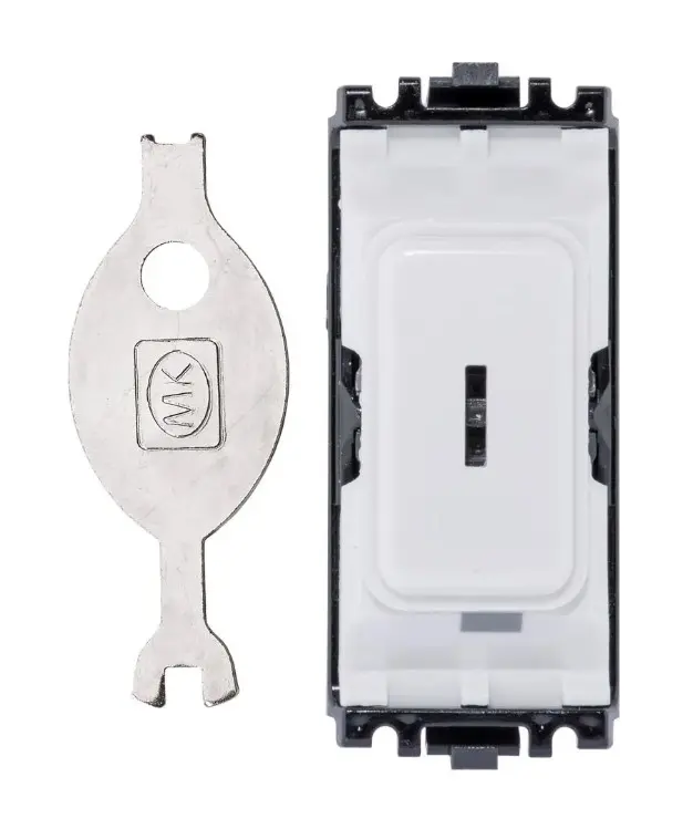 MK Grid Plus K4898WHI 20A SP 2W Grid Key Switch White