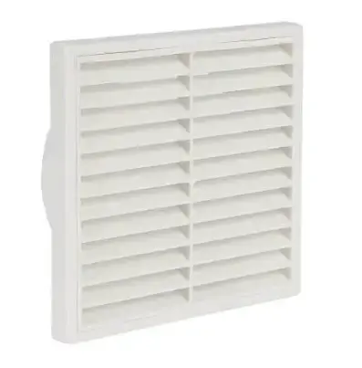 150mm Louvred Grille White 