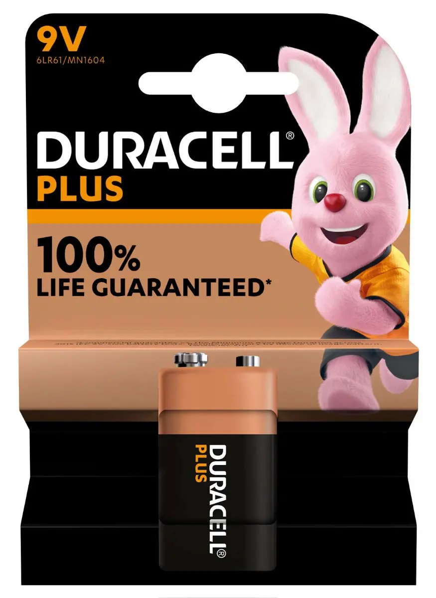 Duracell 9V Plus Power +100% - Pack of 1 