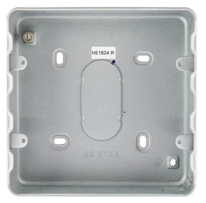 MK Grid K8893ALM Surface Pattress Metal Back Box 6 to 8 Gang