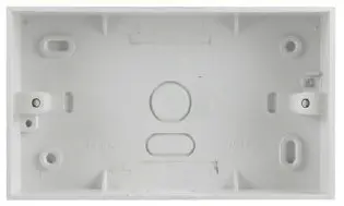 2 Gang 32mm Deep c/w 20mm Round &amp; 25x16mm Mini Trunking Knockouts